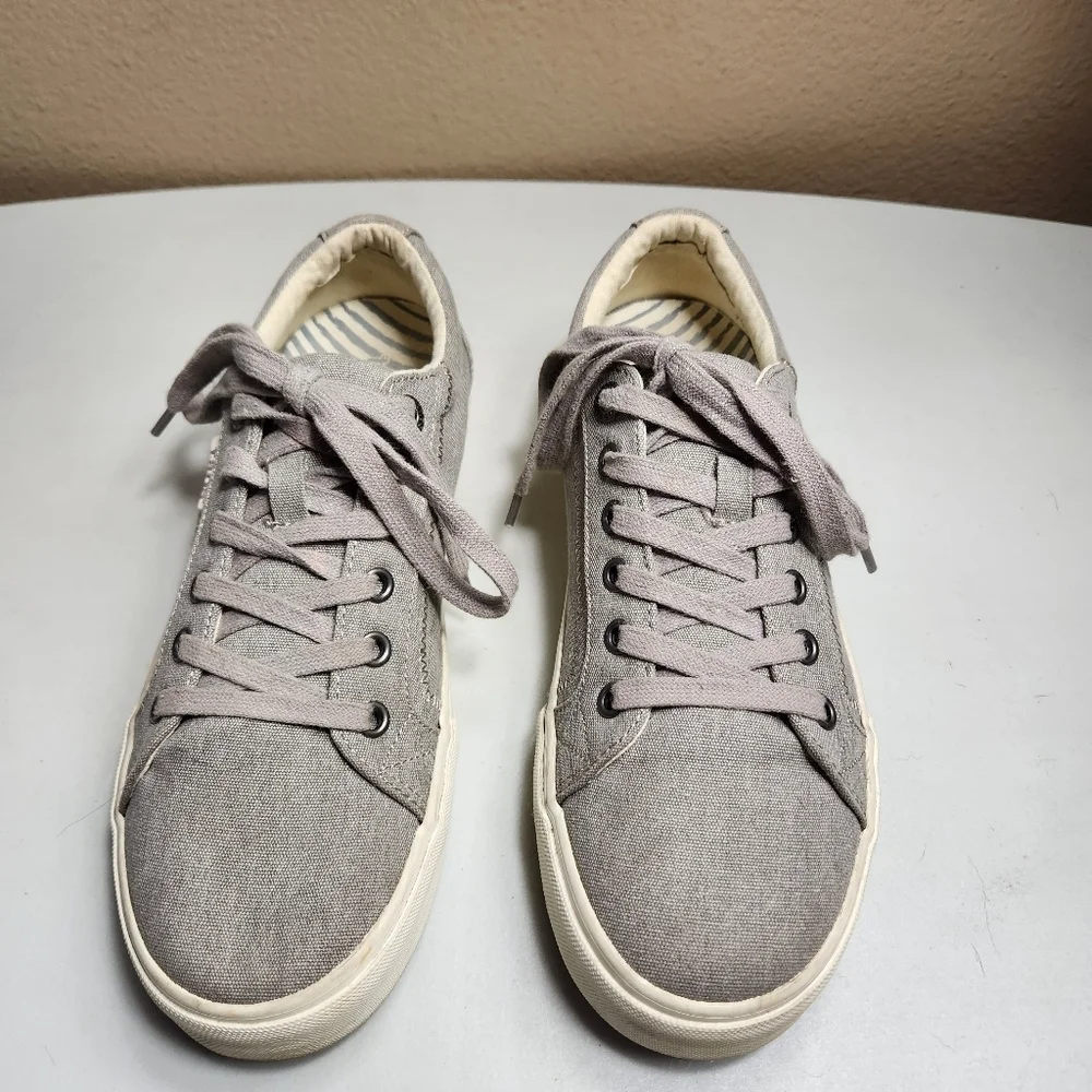 Taos Plim Soul Womens |8.5| Gray Wash Canvas Comfort Sneakers